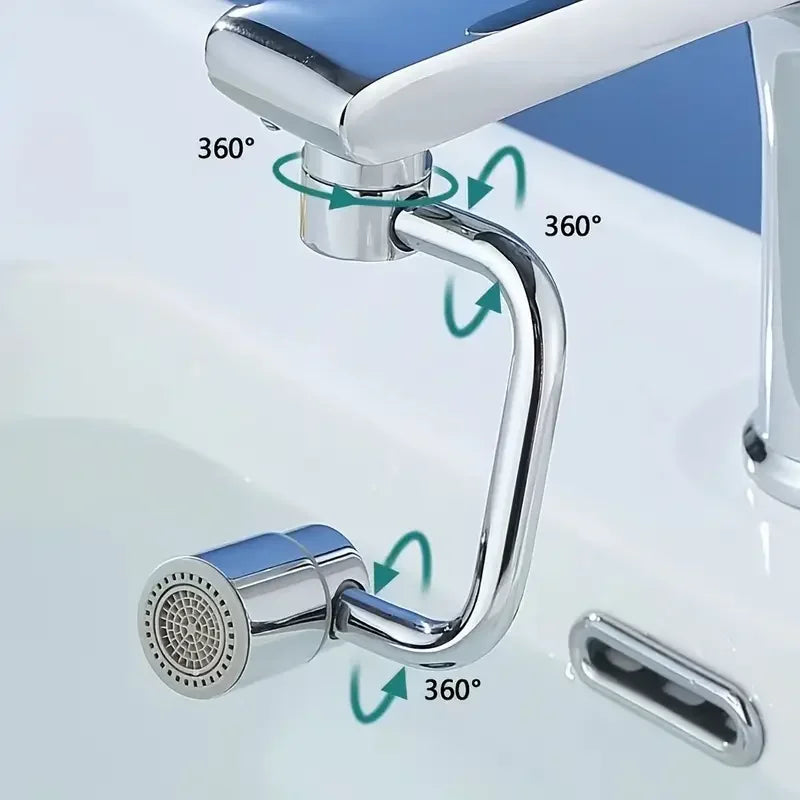 Extension de Robinet Pivotante 360° en acier inoxydable