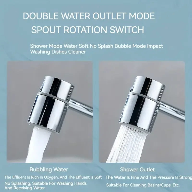 Extension de Robinet Pivotante 360° en acier inoxydable