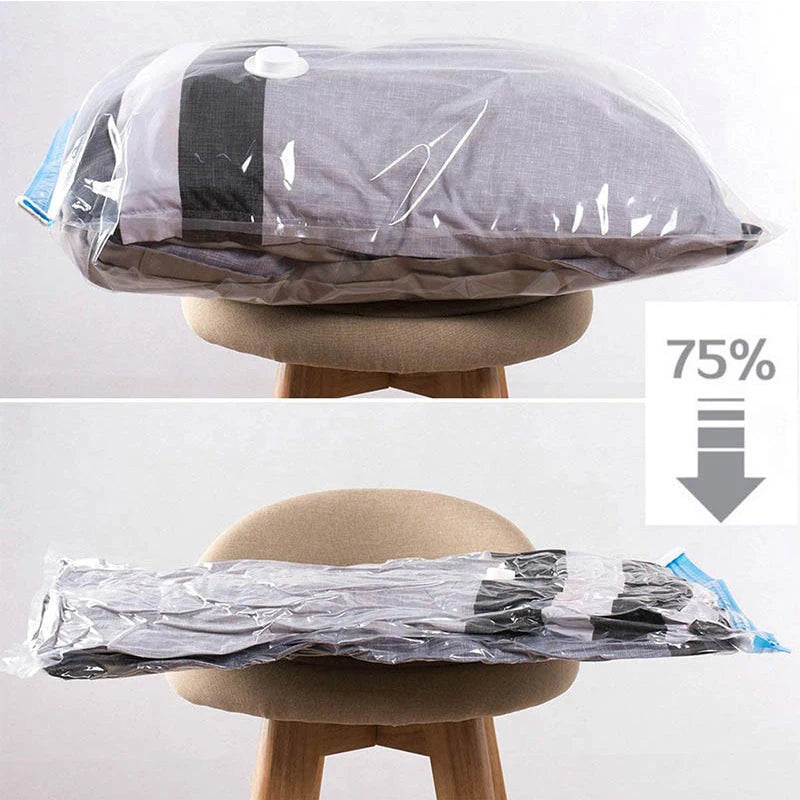 Lot de 5 Sacs de Rangement Sous Vide avec Pompe Offerte