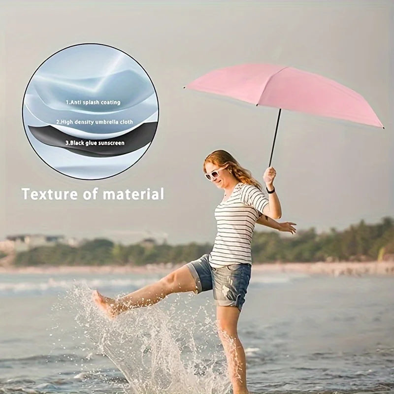 Parapluie Compact 6 Plis – Anti Pluie & Soleil