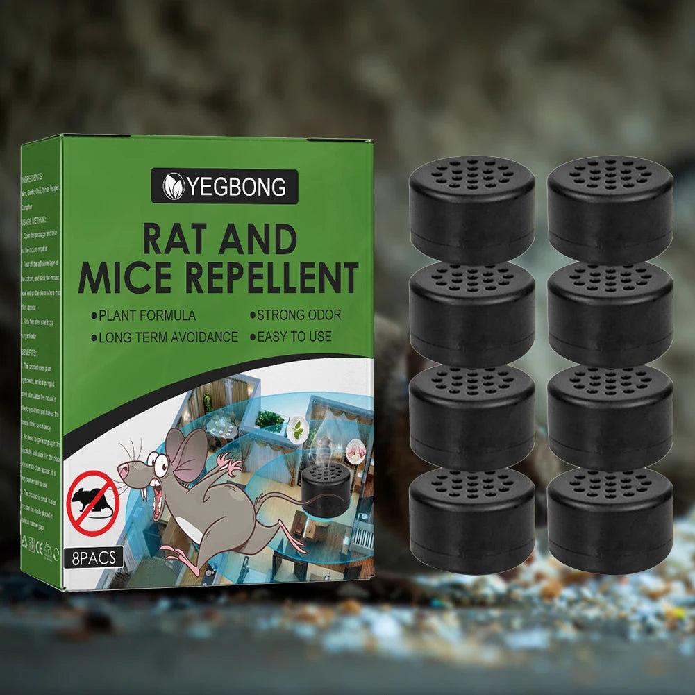 Lot de 8 Répulsifs Anti-Souris Naturel à la Menthe