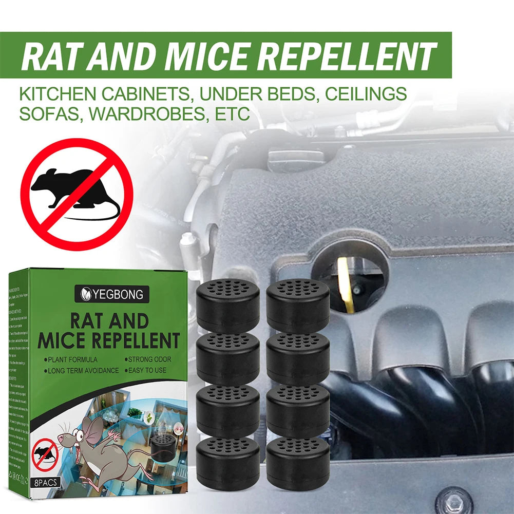 Lot de 8 Répulsifs Anti-Souris Naturel à la Menthe