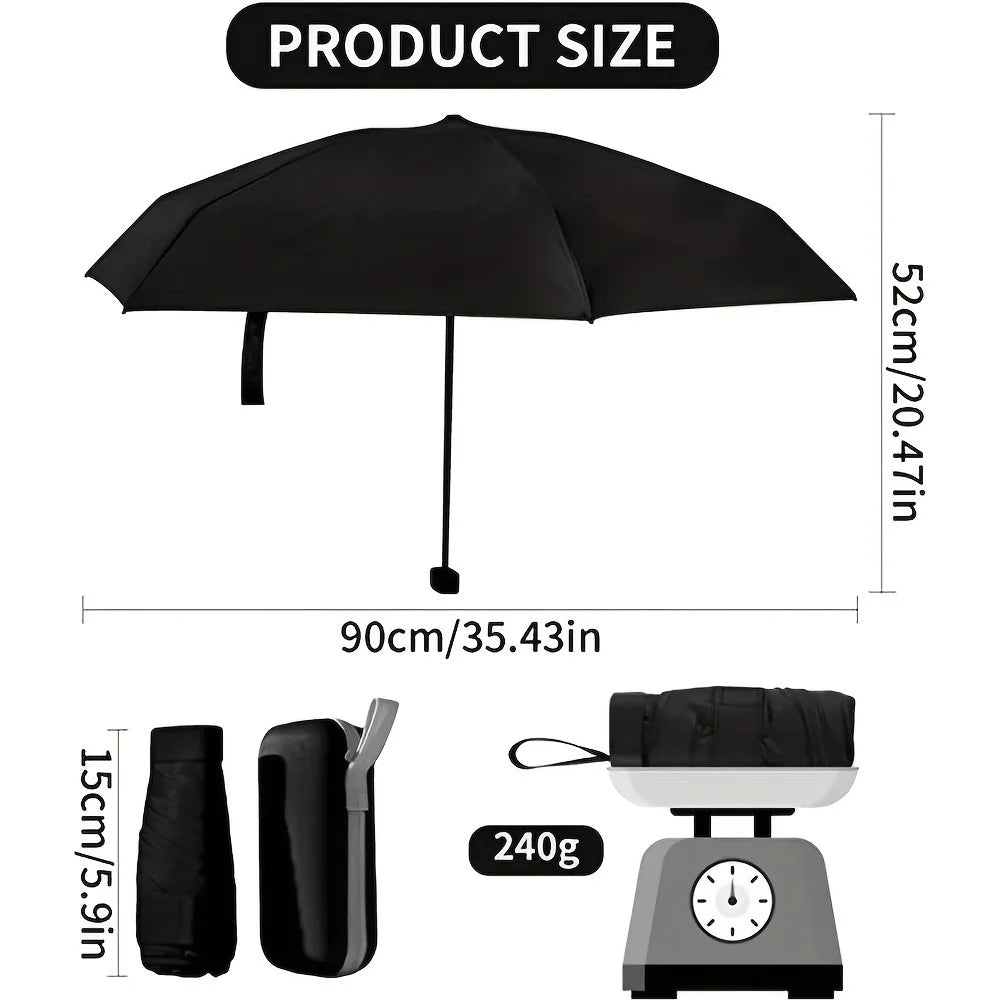 Parapluie Compact 6 Plis – Anti Pluie & Soleil