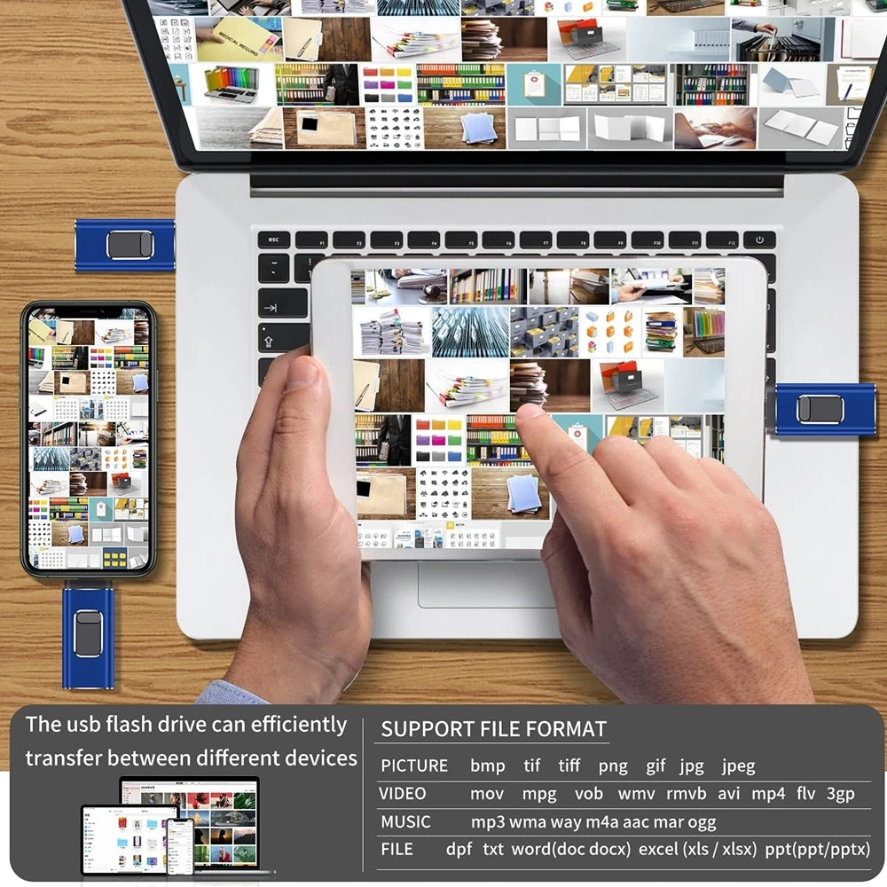 Clé USB Double Usage – iPhone / iPad / Type-C / USB 3.0