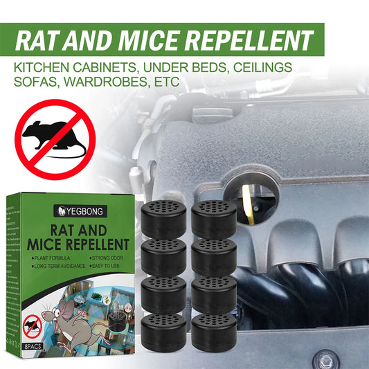 Lot de 8 Répulsifs Anti-Souris Naturel à la Menthe