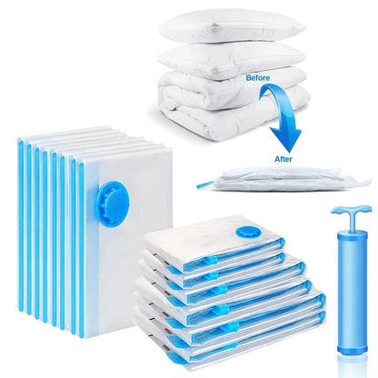 Lot de 5 Sacs de Rangement Sous Vide avec Pompe Offerte