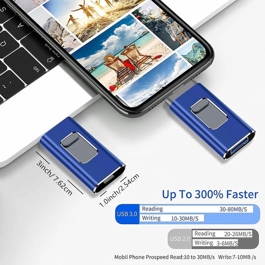 Clé USB Double Usage – iPhone / iPad / Type-C / USB 3.0
