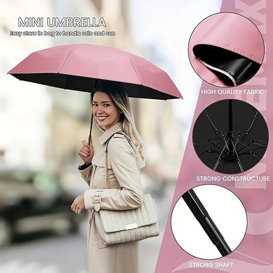 Parapluie Compact 6 Plis – Anti Pluie & Soleil